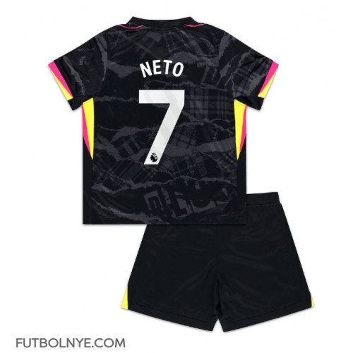 Camiseta Chelsea Pedro Neto #7 Tercera Equipación para niños 2024-25 manga corta (+ pantalones cortos)